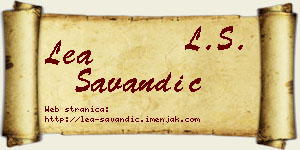Lea Savandić vizit kartica